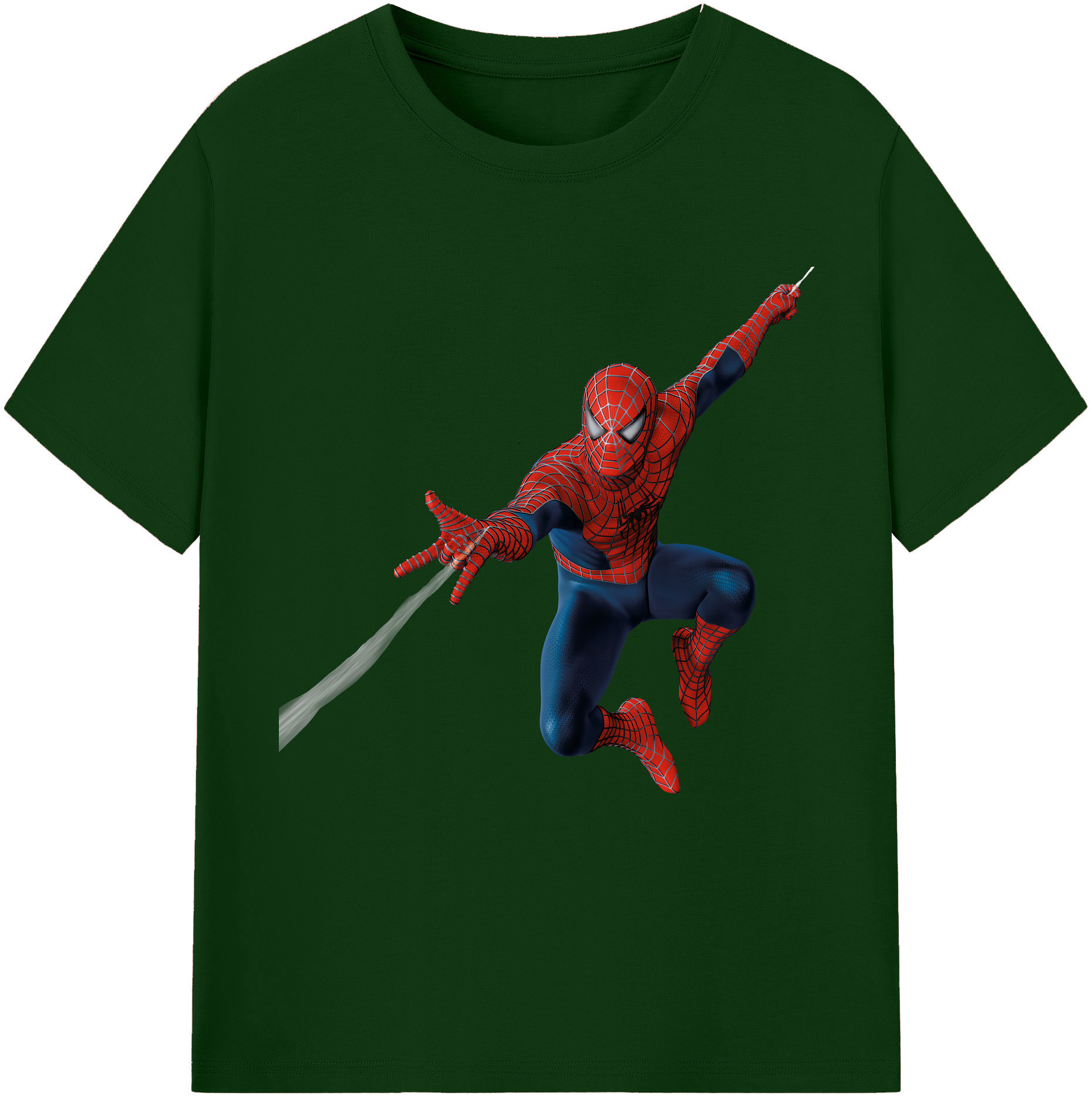 （画像用） Spider Man スパイダーマン 綿100％半袖Tシャツ（フロントプリント）